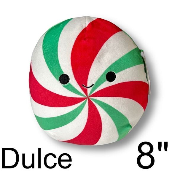 Dulce the Peppermint Candy Squishmallow Plushie 8” New with Tags Holiday Release - Picture 1 of 4